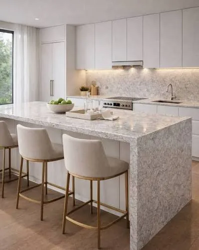 White Granite kitchen application